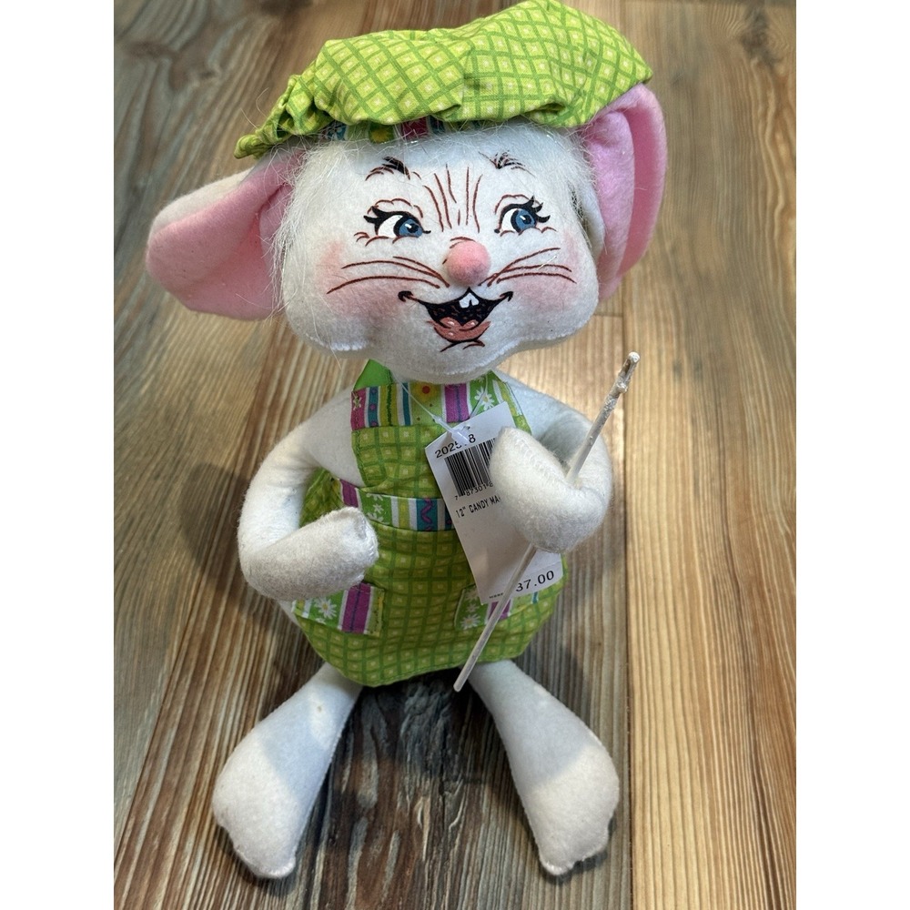 New W Imperf. AnnaLee Vintage Easter Bunny Doll 2008 Poseable 12"